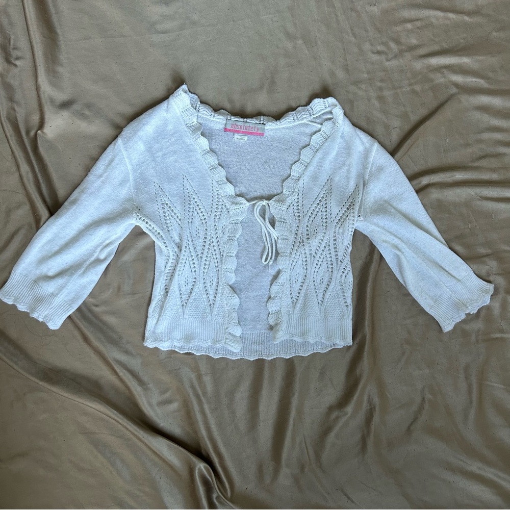 Vintage White Knit Cardigan